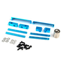 (Blue) Alloy Magnetic Stealth Invisible Body Shell Mount Kit for HSP 1/10 RC Racing Car