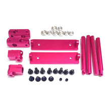 (Pink) Alloy Magnetic Stealth Invisible Body Shell Mount Kit for HSP 1/10 RC Racing Car