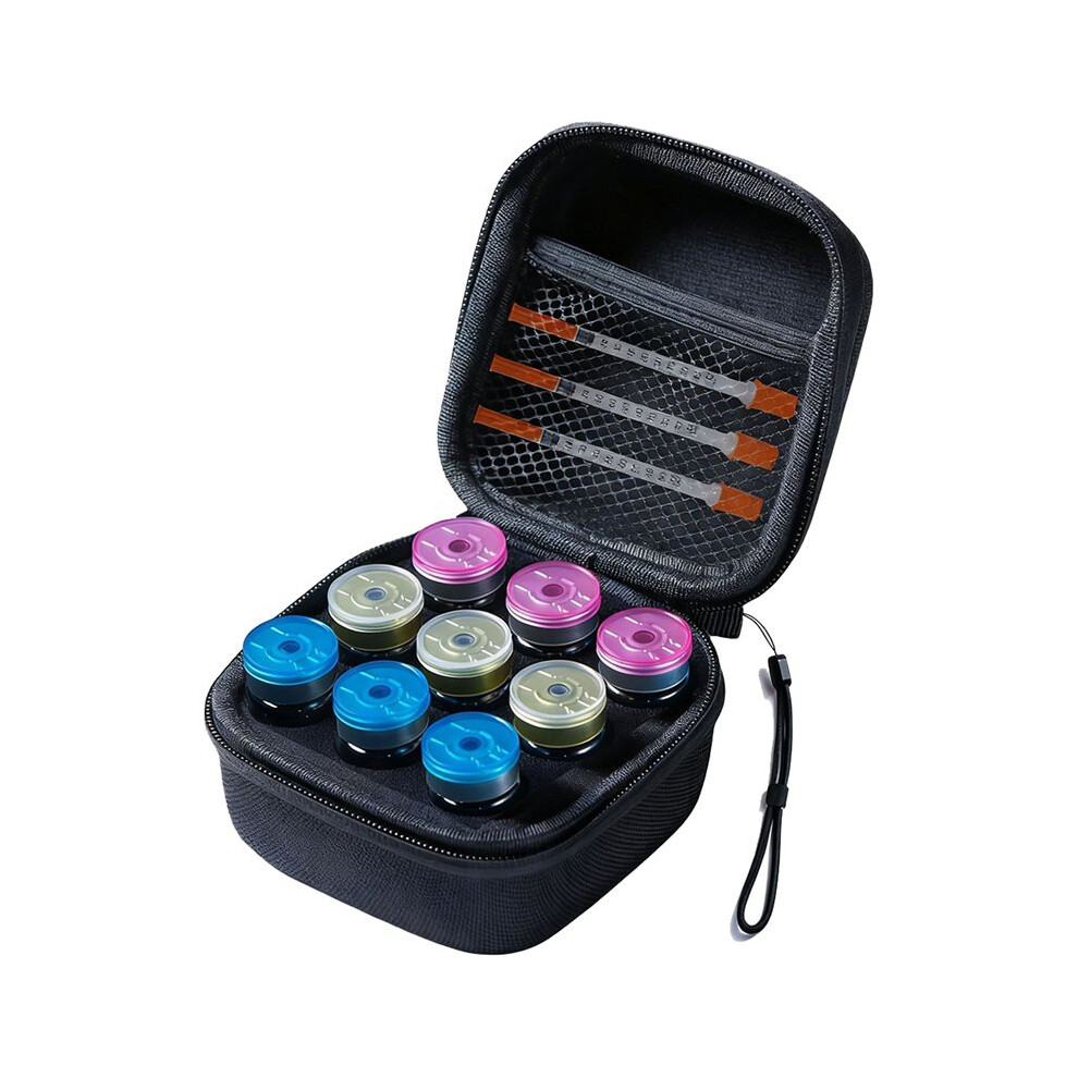 Melitt Insulin Vial Storage Case For Fridge Compact 9-Slot Organizer For 10Ml U-100 Vials