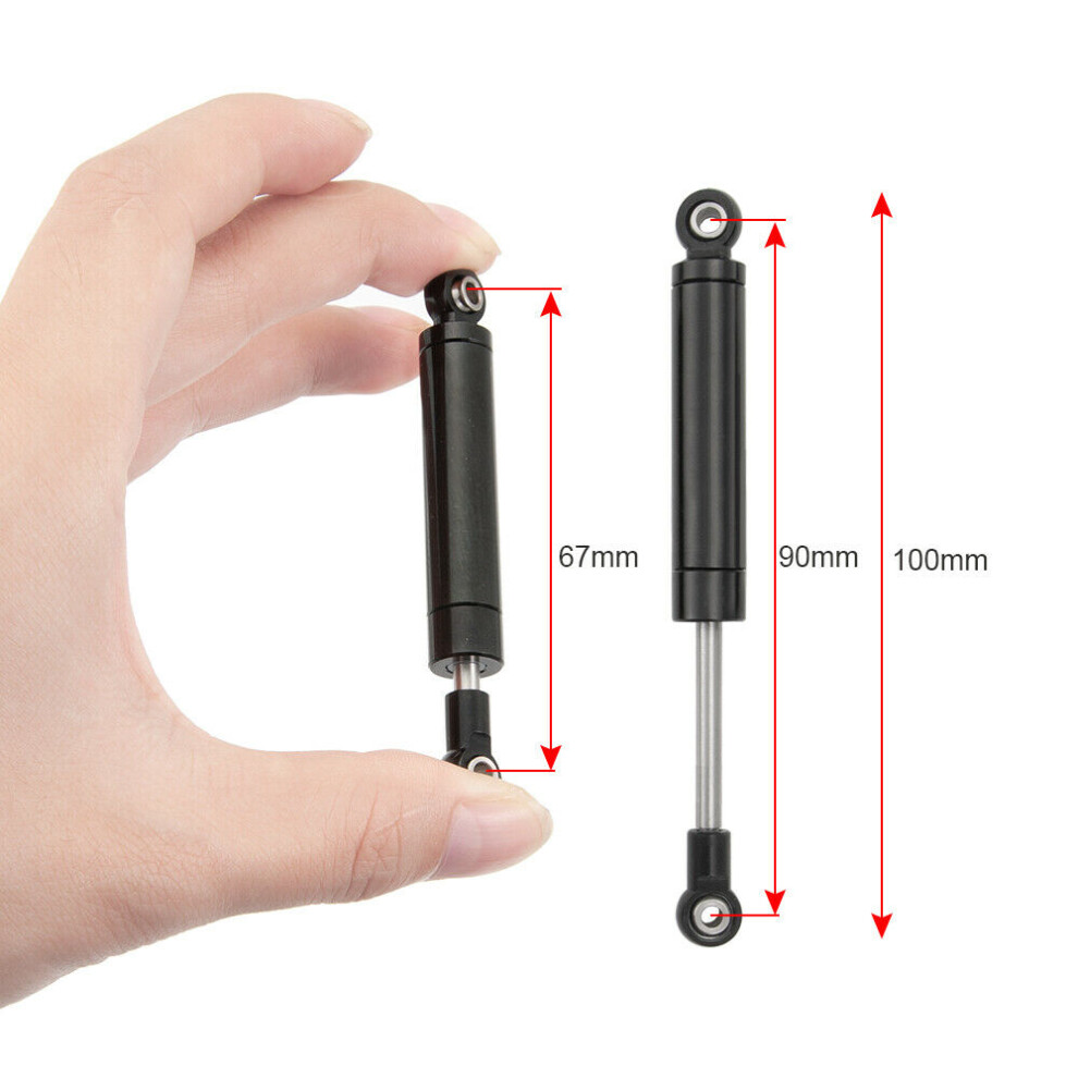 (90Mm) 1Pair Internal Metal Aluminum Alloy Shocks Absorber For 1/10 Rc Trx-4 Wraith Scx10 D90 Black 110691473790