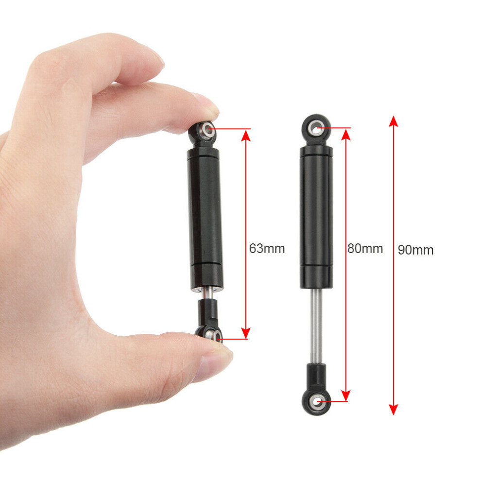 (80Mm) 1Pair Internal Metal Aluminum Alloy Shocks Absorber For 1/10 Rc Trx-4 Wraith Scx10 D90 Black 110691473783