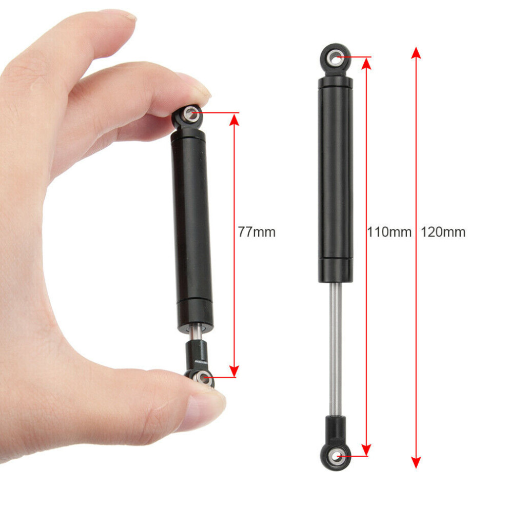 (110Mm) 1Pair Internal Metal Aluminum Alloy Shocks Absorber For 1/10 Rc Trx-4 Wraith Scx10 D90 Black 110691473813