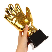 Football Trophy Goalkeeper Trophy Gloves Shape Large Gold Trophy Cup for Match Sports Spelling Bee Competitions