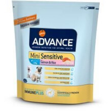 Advance Sensitive Mini Salmone — Crocchette per cani adulti di piccola taglia (<10 kg), digestione sensibile, 3 kg