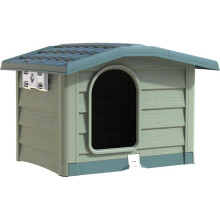 Niche bungalow voor hond - BAMA - Groot - Groen - Verstelbaar dak - Afneembare basis - Voor grote honden