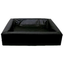 Copertura per cesto per cani - Bia Bed Royal - similpelle nera - 120x100x15 cm - ipoallergenica