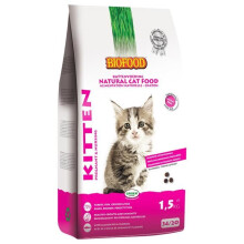 Luonnollinen ravinto - BIOFOOD - Kissanpennuille - Ilman vehnää - Kissanpennuille ja tiineille kissoille - 1,5 kg