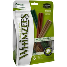 Snack dentale per cani - WHIMZEES - Stella 17,8 cm - Texture vegetale - Preserva le gengive - Confezione da 7