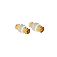 Adattatore coassiale femmina/femmina - PHILIPS - SWV3259/10 - Placcato oro - Manico antiscivolo - Coassiale PAL