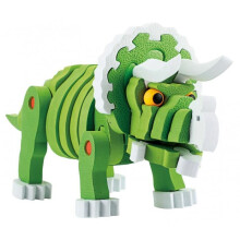 Puzzle artisanal - TOI-TOYS - Tricera - vert - 59 pièces - mousse