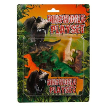 jogo de dinossauros - DinoWorld 7 peças - multicolorido - plástico - 8 cm