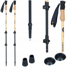 Viking Bamboo Pro Trekking Poles Brown 65-135