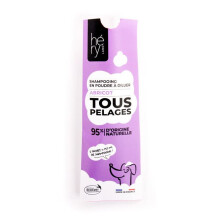 Shampoo seco para cachorro - HERY - Todos os pelagens - Damasco - Ingredientes 95% naturais - 25g para diluir