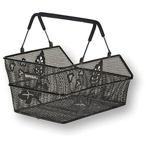 Panier à vélo - BASIL - Cento Flower S - 11,5 L - Aluminium maillé - Compatible MIK/Multi system