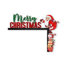 Creative Christmas Santa Ornament Wooden Door Hanger Ornament
