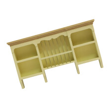 Houten poppenhuis keuken wandmontage kast model-Crème kleur
