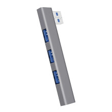 4-Port-USB-Hubs aus Aluminiumlegierung, rechtwinkliges-USB3.0