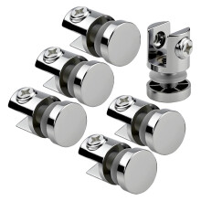 Adjustable Glass Panel Clamps Pack Of 6 Strong Metal Shelf