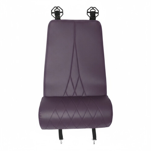 Coussin de siège en cuir de qualité automobile avec support-Brun
