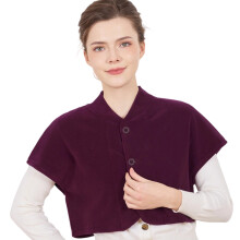 Fleece Shawl Providing Warm Warmth For Shoulder And-Burgundy XL