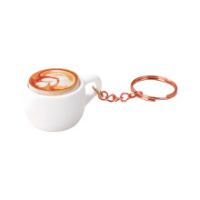 Cute Coffee Cup Design Keychain Featuring Press Stress Relief-2