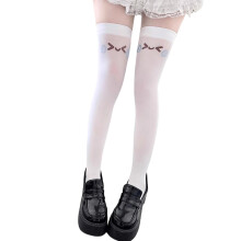 Fashionable Knee Length Socks Soft Nylon Blend-blue little wing