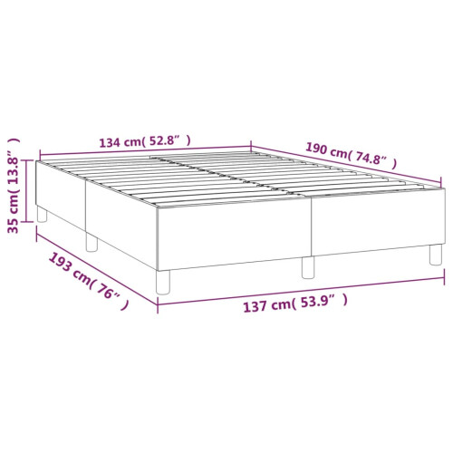 VidaXL (dark grey) vidaXL Box Spring Bed Frame Bedroom Bed Base Bedstead Upholstered Bed Velvet 2