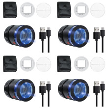 4pcs Loupe Magnifier 10x,Rechargeable Magnifying Glass with LED Light and Scale, Adjustable Length Magnifier