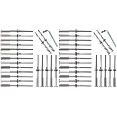 40Pcs Invisible Turnbuckle Hand Swage Threaded Stud Hex  Fitting Receiver Terminal for 1/8 Inch Cable Railing 1
