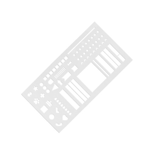 Planning Stencil With Alignment Grid For Journals-White