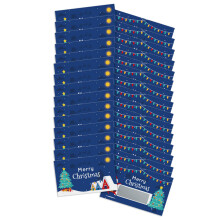 30Pcs Christmas Scratch Off Gift Vouchers Cards Scratch-Blue