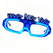 Lunettes en plastique éclairées à piles, effet lumineux-Bleu