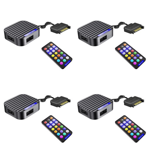 4X 5V 3Pin ARGB Controller  Interface Extension Cable HUB  Adapter RGB Remote Controller A