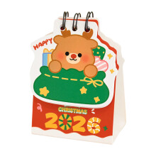 Compacts 2026 Christmas Monthly Calendar Desk-Christmas elk
