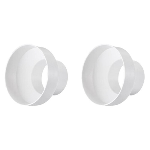 2X Ventilation Pipe Reducer Adapter Pipe Air Duct Adapter Pipe Connector for Inline Ventilation System(110-100mm) 1
