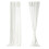 Linen Curtains 2 Panel Set Light Filtering Curtain for-White B 1