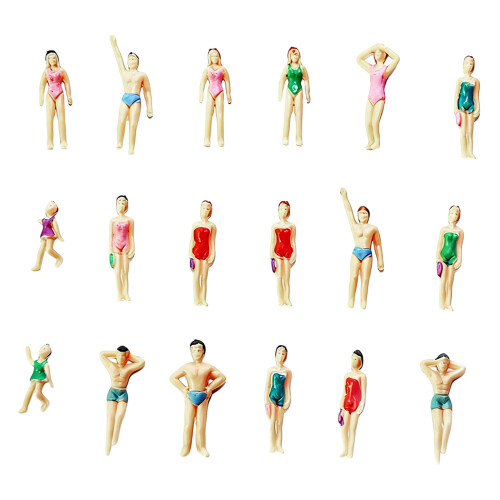 25Pcs Different Poses Swimming People Swimming Figures Model-B
