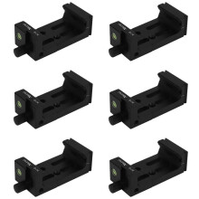 6X Xiletu Xj-8 Stativkopfhalterung Handyhalter Clip für Telefon Taschenlampe Mikrotelefon mit Wasserwaage und Kalter Schuhhalterung Schwarz