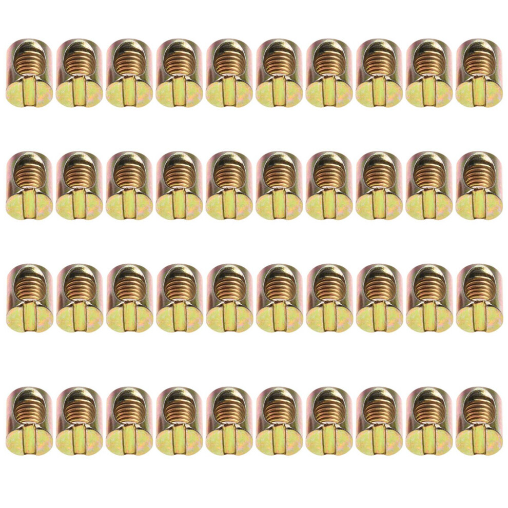 40 Pcs M8 Bolts Dowel Slotted Furniture Nut For Beds Crib Chairs 6033113239375
