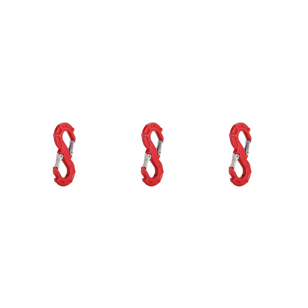 3X S-Shape Quick Rescue Shackle Trailer Winch Hook Jk Offroad Towing Recovery Kits 4X4 Auto Winch Trailer Shackle Red 4713332807907
