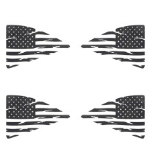 4x Window Decal Carbon Fiber Rear Window Distressed Flag Sticker for Camaro 2010 2011 2012 2013 2014 2015