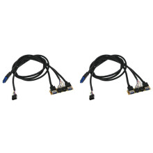 2pcs 60cm Front Case Panel USB3.0+USB3.0+HD Audio Jack  I/O Board+Internal Wire USB Bezel  Case Extension