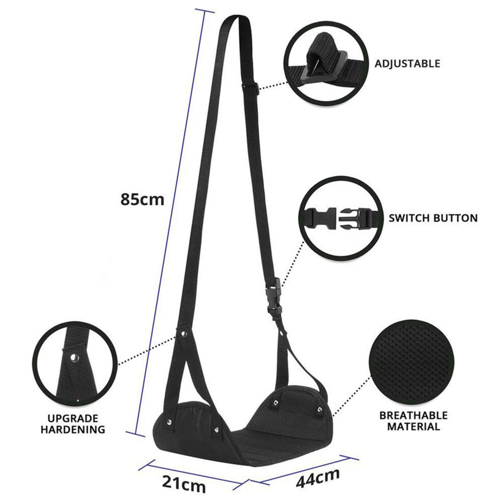 2X Ergonomic Foot Rest, Travel Footrest Airplane Leg Rest Flight Foot Hammock Carry- und er Desk Accessories