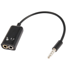 2Stck 3,5 mm Stereo Audio Splitter Stecker Auf Kopfhoerer Headset + Mikrofon Adapter Paare Drehen Kabelbaum Stecker