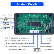 2X 5-30V CNC Stepper Motor Controller, Justerbar Stepper Motor Control Module med HD Display Suit för Nema42/57 Motor