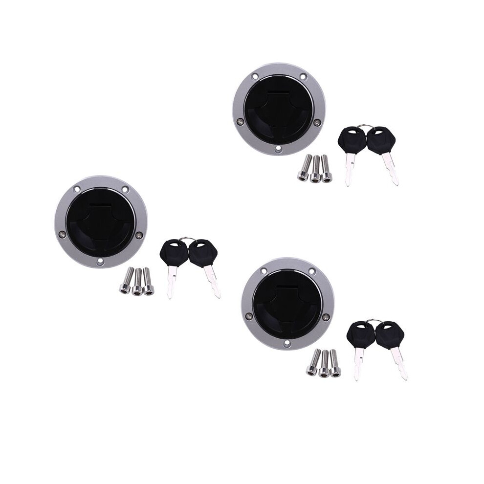 3X Motorcycle Fuel Gas Tank Cap Cover Key Lock For Z800 Z750r Zx14 Kle650 Z1000 Z750 4711184602862