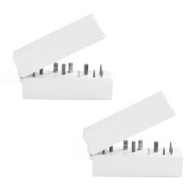 2X Nail Drill Bits Holder Dustproof Stand Displayer Organizer Container 30 Holes Manicure Tools Acrylic Cover Case