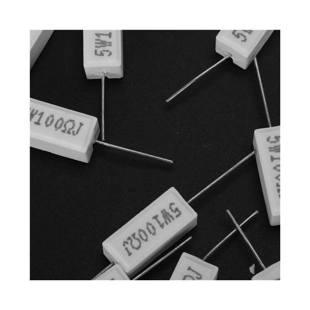 50X Wirewound Ceramic Cement Resistors 100 Ohm 5W Watt 5% 6032309132605