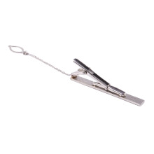 2X Mens Plain Silver Chrome Stainless Steel 6CM Standard Tie Clip Clasp Bars Pins