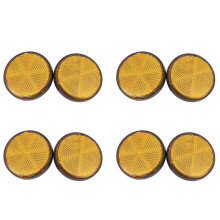 8X 2 Zoll Runde Orange Reflektoren Universal für Motorräder Atv Fahrrad Dreckiges Fahrrad